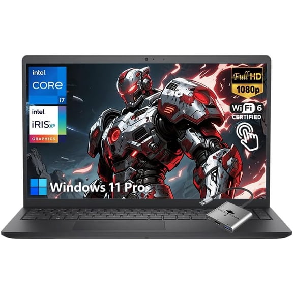 Dell Inspiron 15 3530 Touchscreen i7 Business Laptop, 64GB RAM 1TB SSD Intel Core i7-1355U(Up to 5GHz), Intel Iris Xe Graphics, Backlit Keyboard, Fingerprint Reader, WiFi 6, Win 11 Pro, W/Accessorry