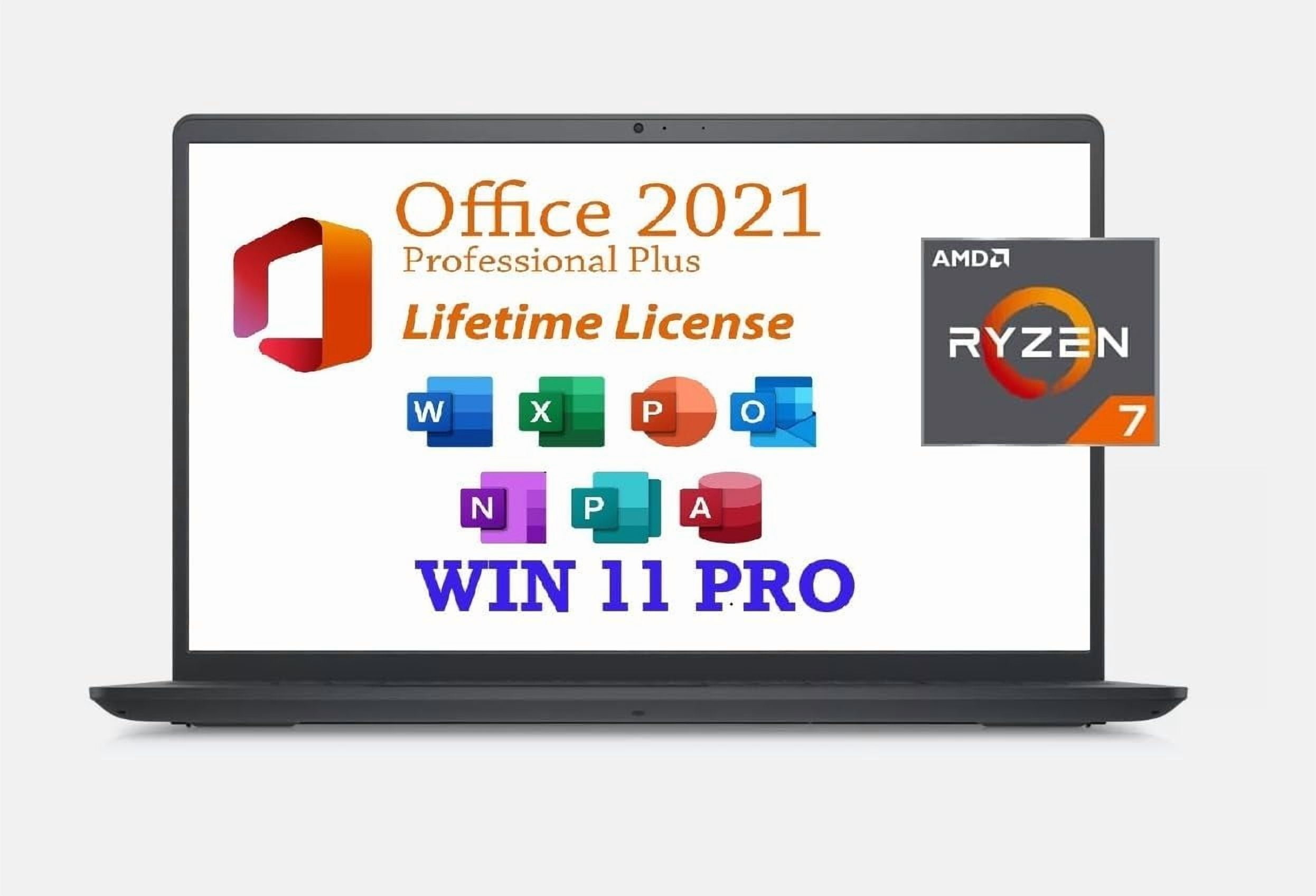 Dell Inspiron 15 3535, 15.6"FHD Touchscreen Laptop, AMD Ryzen 7 7730U, Office 2024 Lifetime & Win 11 Pro, 16GB RAM 512GB SSD, WVA LED-Backlit, FHD Anti-Glare, Wifi