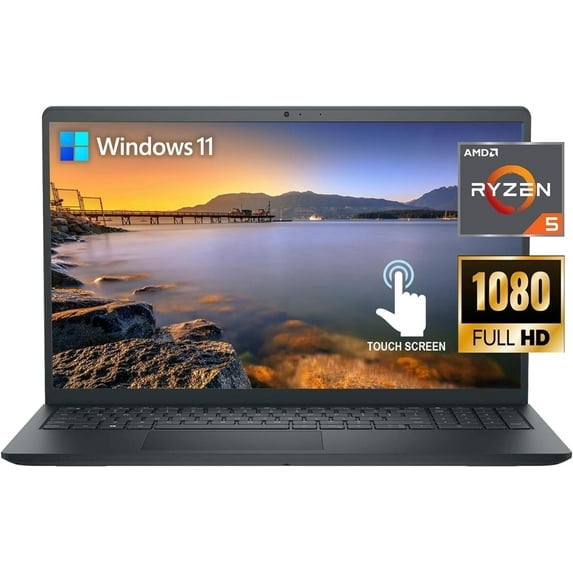 Dell Inspiron 15 3535 Laptop 2025 Newest, 8GB RAM, 1TB SSD, Student and Business Laptop, 15.6" FHD Touchscreen Display, AMD Ryzen 5 7530U Processor (up to 4.5GHz, Beat i7-1160G7), Win 11 Pro