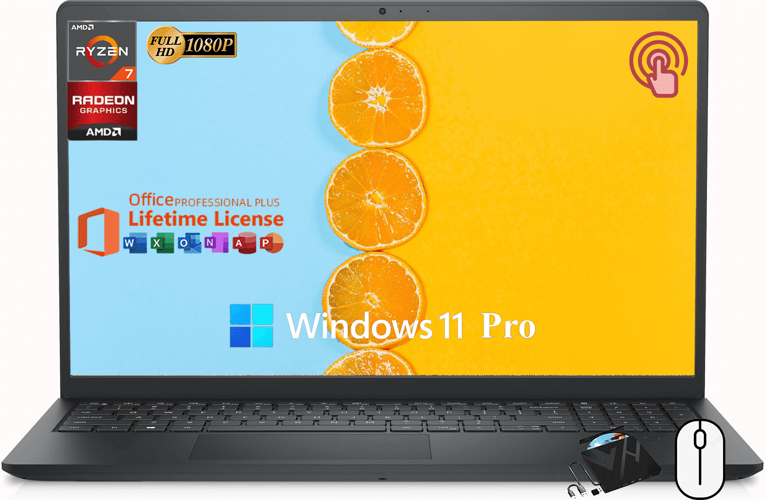 Dell Inspiron 15 3535 Personal Laptop, 15.6” FHD 1920 x 1080