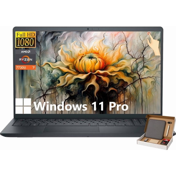 Dell Inspiron 15 3535 Touchscreen Business & Student Laptop Computer, AMD Ryzen 7 7730U, 16GB RAM, 1TB SSD, 15.6" FHD Display, Windows 11 Pro, Wi-Fi, Webcam