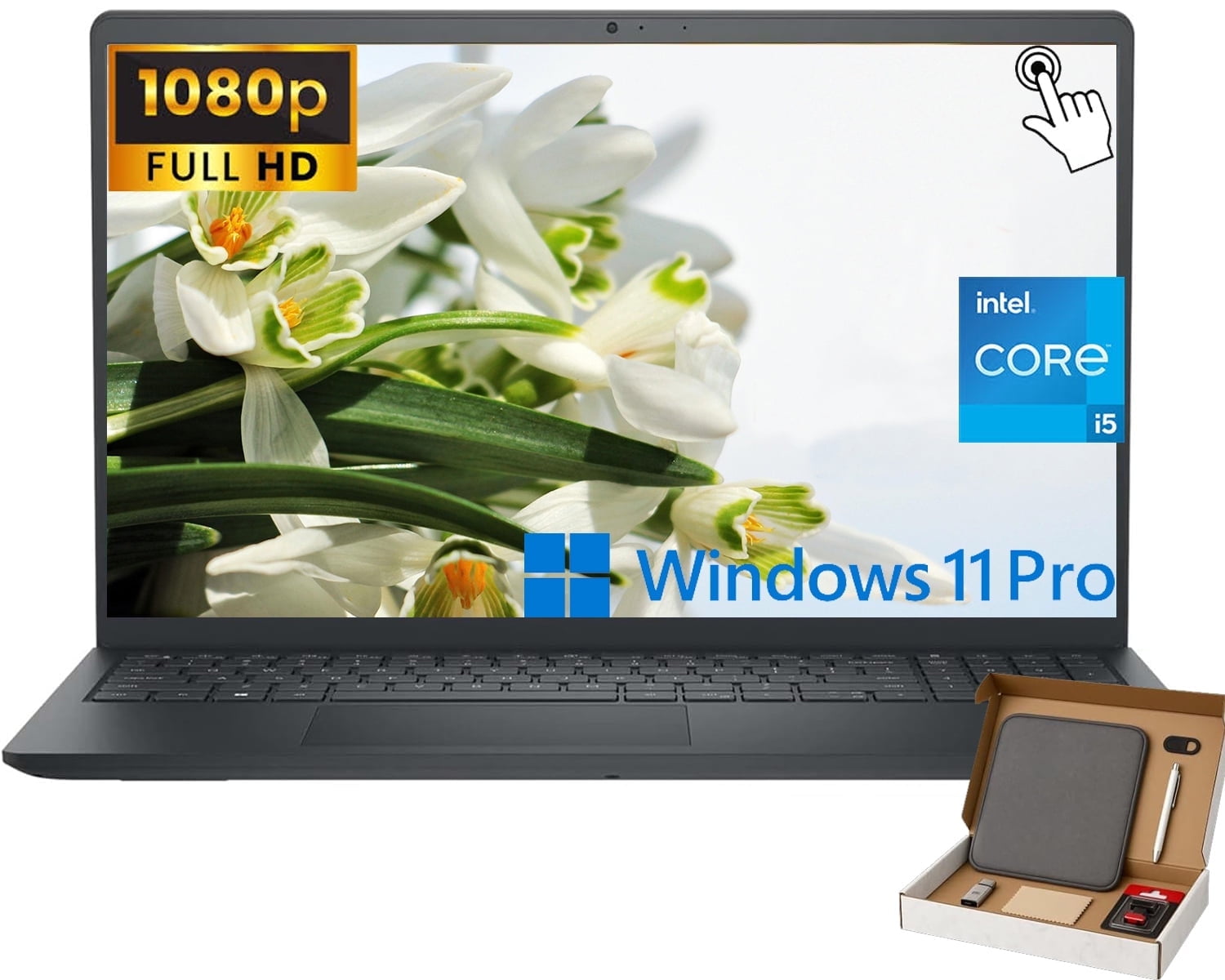 Dell Inspiron 15 3530 Touchscreen Laptop - Business & Student Laptop Computer, Intel Core i5-1334U, 64GB RAM, 1TB SSD, Windows 11 Pro, 15.6" FHD Anti-Glare Display