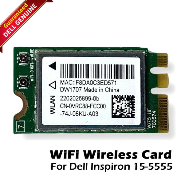 Dell Inspiron 15 5000 Series WiFi Wireless Bluetooth Card DW1707 VRC88