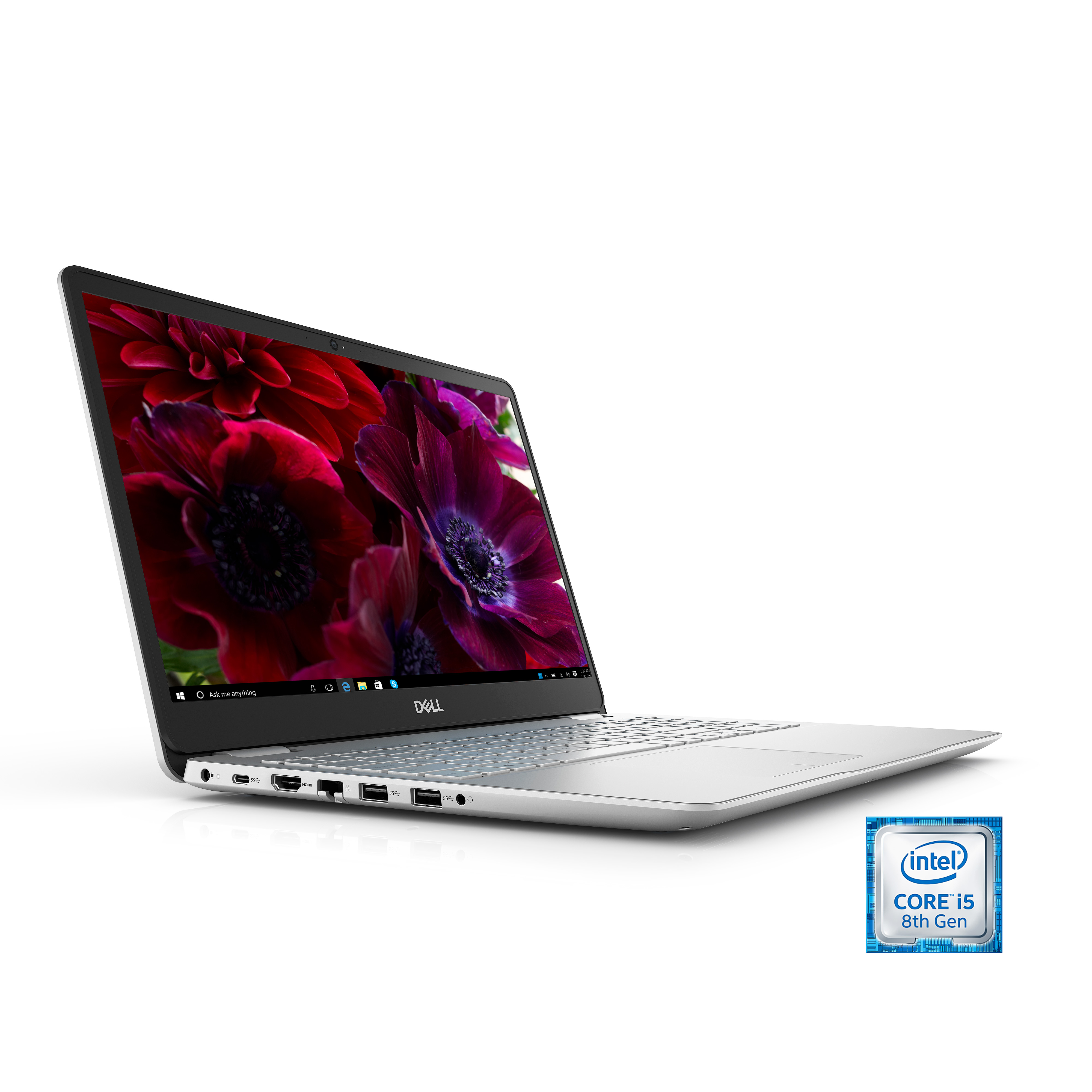 Dell Inspiron 15 5584 Laptop, 15.6'', Intel Core i5-8265U, 8GB RAM, 256 GB SSD, Intel UHD Graphics 620, Windows 10 Home i5584-5868SLV-PUS - image 1 of 13
