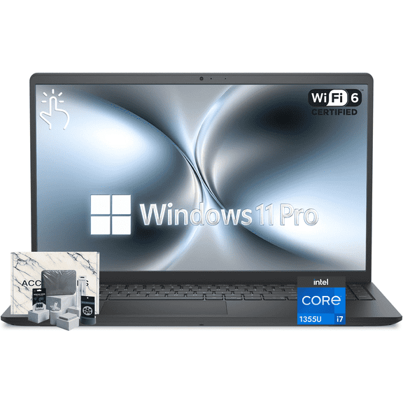 Dell Inspiron 15.6" FHD Touchscreen Laptop, Intel i7-1355U, 32GB DDR4 RAM, 1TB PCIe SSD,Windows 11 Pro, Black