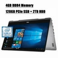 thumbnail image 1 of Dell Inspiron 15 7000 7573 2020 Newest 2 in 1 Business Laptop I 15.6" FHD IPS Touch I Intel Quad-Core i5-8250U I 4GB DDR4 128GB PCIe SSD 2TB HDD I Backlit KB MaxxAudio USB-C HDMI Win 10, 1 of 7