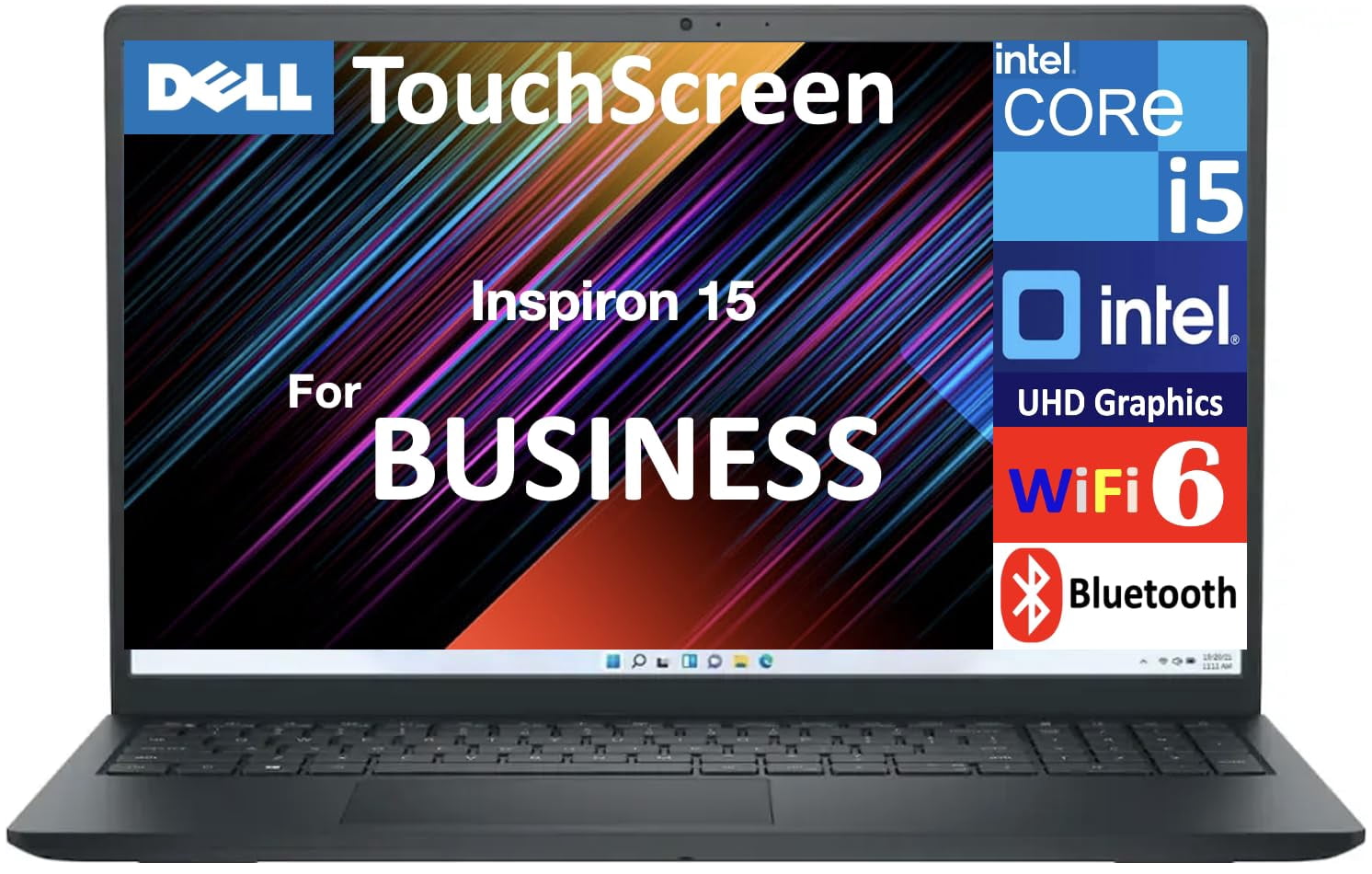 Dell Inspiron 15 Business Laptop 15.0" Touchscreen FHD Display (Intel i5-1334U, 8GB DDR4, 512GB M.2 PCIe SSD, Intel UHD, WiFi 6, Webcam, Bluetooth 5.3, Win 11 Pro)