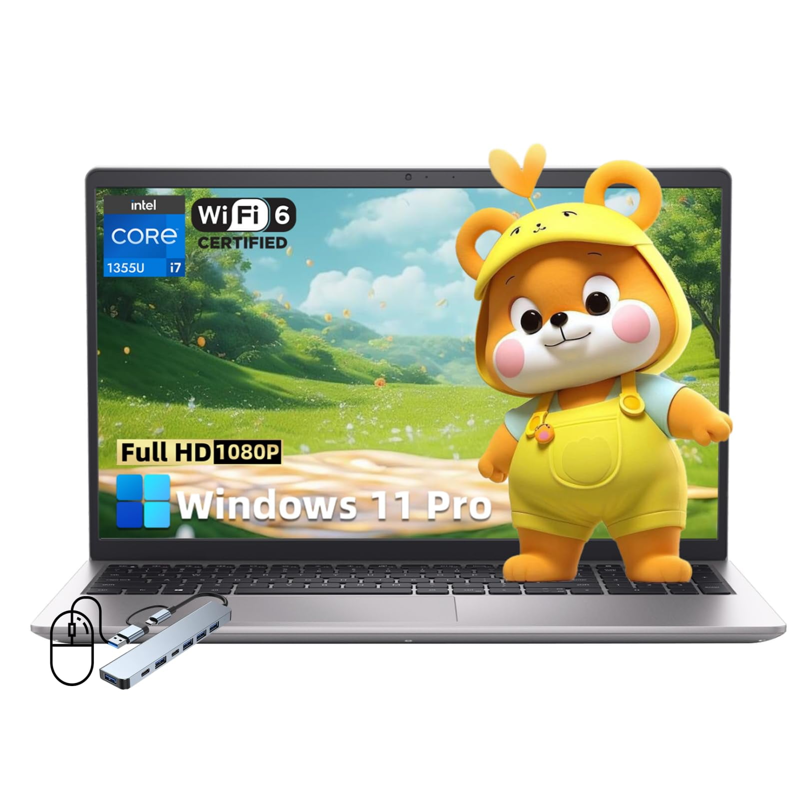 ORDINATEUR PORTABLE DELL 15 DC15250/15.6FHD/I5-1334U/16Go/512SSD/W11H