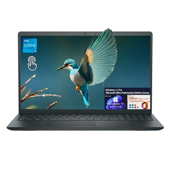 Dell Inspiron 15" FHD (1920 x 1080) LED Touchscreen Laptop, 13th Gen Intel Core i5-1334U, 16GB RAM 1TB SSD, Intel UHD Graphics, Win11Pro Office Lifetime License, Webcam, HDMI, Wi-Fi6, Black, W/GaLiMu
