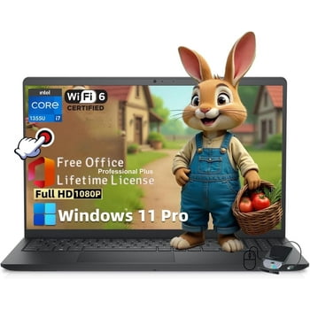 Dell Inspiron 15 Flagship Laptop - 15.6" FHD Touchscreen, Intel 10-Core i7-1355U, 64GB RAM, 2TB SSD, Intel Iris Xe GPU, Wi-Fi 6, Windows 11 Pro