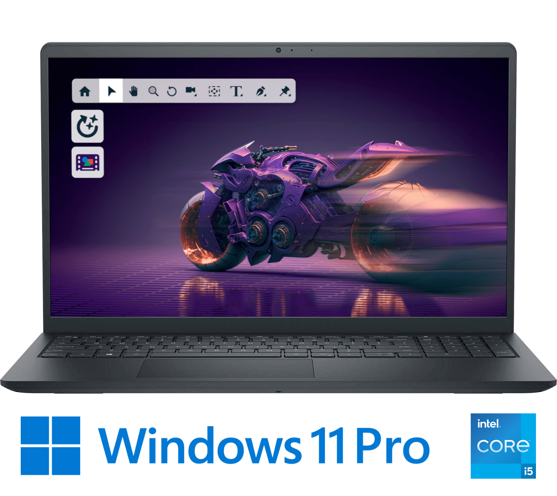 Dell Inspiron 15 Touch Laptop, 15.6" FHD Touchscreen, Intel Core i5-1334U 10-Core Processor, 8GB RAM 512GB NVMe SSD, Windows 11 Pro Business Laptop, Carbon Black