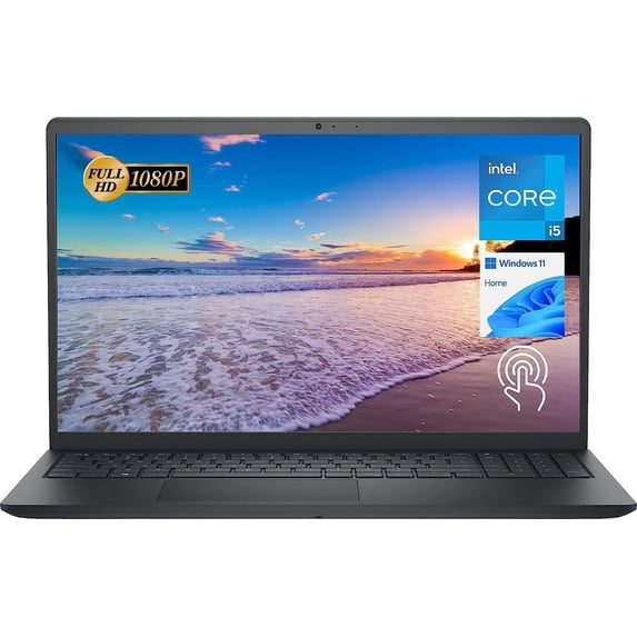 Dell - Inspiron 15" Touch Screen Laptop - Intel Core i5-1334U - Windows 11 Pro - Office 24 - Black - 16GB RAM 512GB PCIe SSD