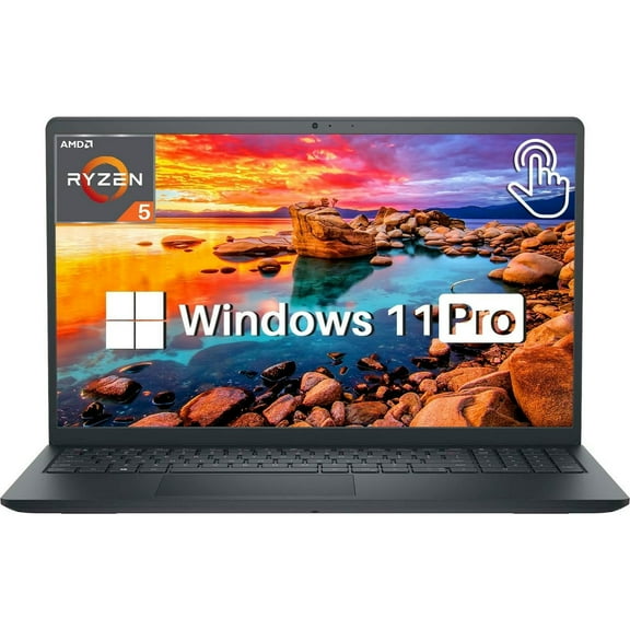 Dell Inspiron 15 Touchscreen Laptop, 15.6" FHD Display, AMD Ryzen 5 7530U Processor, 64GB RAM, 1TB SSD, Camera,HDMI, WiFi, Windows 11 Pro, Black