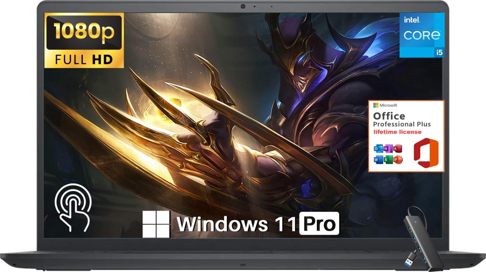 美品 Dell Inspiron15 i5 Win11Pro Office Dell Inspiron 15 Touchscreen Laptop Computer, Office Lifetime