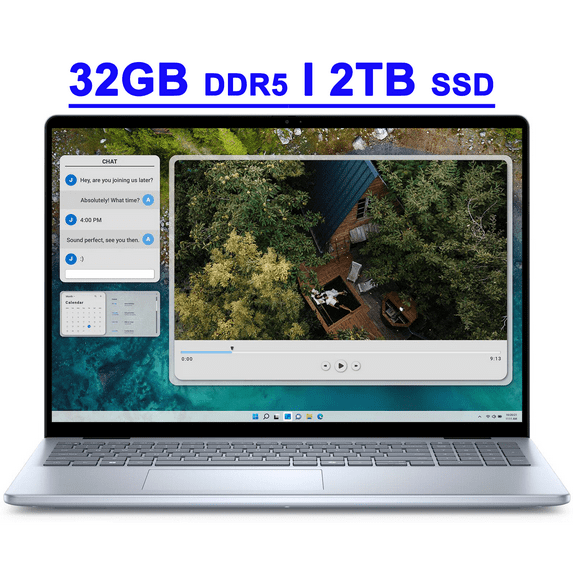 Dell Inspiron 16 5645 Premium Business AI PC Laptop 16" WUXGA Anti-glare ComfortView Plus AMD 8-core Ryzen 7 8840U 32GB DDR5 2TB SSD USB-C FHD Camera Win11