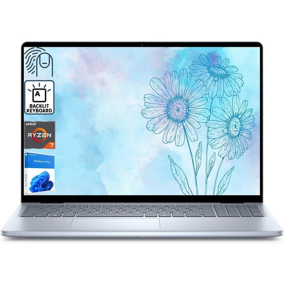 Dell Inspiron 16" Business Laptop, AMD Ryzen 7-8840U, 16GB DDR5, 1TB SSD, Backlit Keyboard, Wi-Fi 6E, Windows 11 Pro