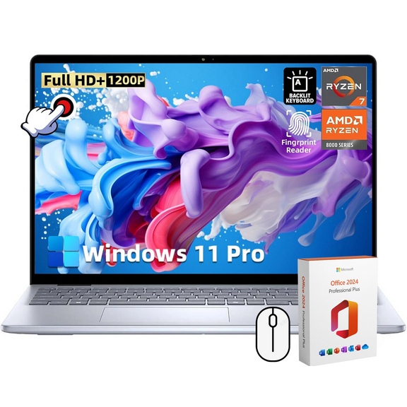 Dell Inspiron 16" FHD Touchscreen Laptop, AMD Ryzen 7-8840U, 32GB DDR5, 1TB SSD, Backlit Keyboard, Fingerprint Reader, Windows 11 Pro