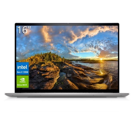 Dell Inspiron 16 Laptop, 16.0" FHD+ (1920 x 1200) Display, Intel Core i7-1255U Processor (10 core), 32GB RAM, 2TB SSD, NVIDIA GeForce MX570, SD Card Reader, Wi-Fi 6E, Bluetooth, Windows 11 Home