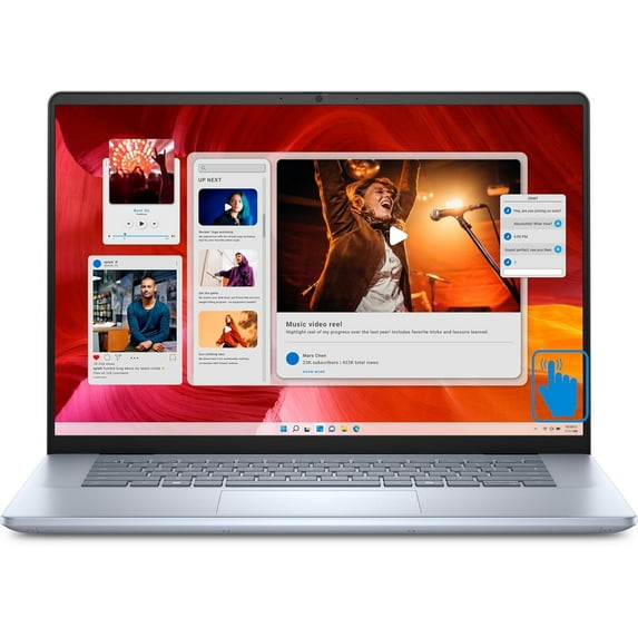 Dell Inspiron 16 Plus 7640 Laptop ,16" 1920x1200 Touchscreen,Intel 16 Core Ultra 9 185H , 16GB LPDDR5 2TB SSD , Backlit Keyboard ,Fingerprint , WiFi 6E , Win11 Home,Ice Blue