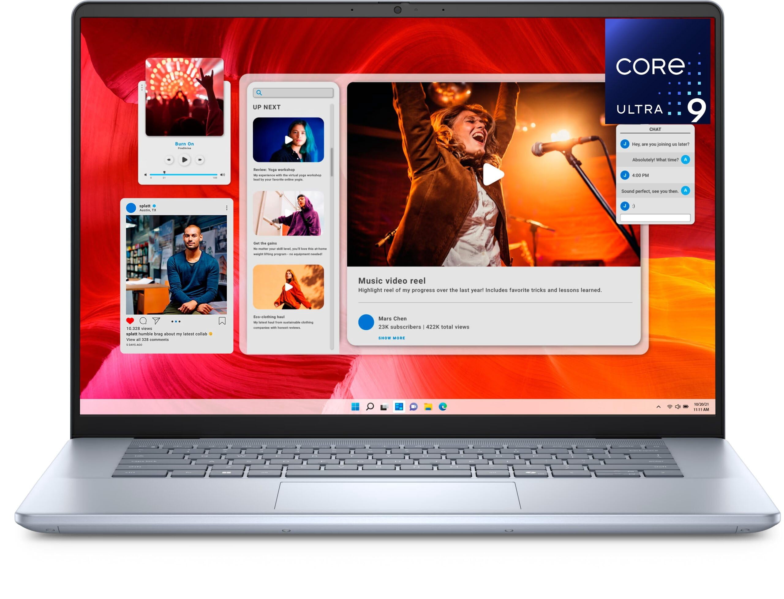 Dell Inspiron 16 Plus 7640 Laptop: 16" FHD+ Touchscreen, Intel Ultra 9-185H, 16GB RAM, 1TB SSD, Copilot AI Key, Webcam, Wi-Fi 6E, BT, Backlit Keyboard, HDMI, USB-C DP, Windows 11 Home - Ice Blue