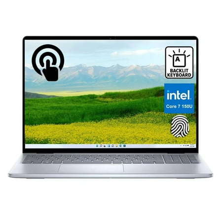 Dell Inspiron 16" Touchscreen Laptop,Intel® Core™ 7 150U (10-Core) Processor,16 GB RAM 1 TB SSD ,Wi-Fi, Webcam, Bluetooth,Backlit Keyboard,Windows 11 Home Blue