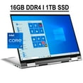 thumbnail image 1 of Dell Inspiron 17 7000 7706 Business 2-in-1 Laptop 17.3" QHD+ IPS Touchscreen 11th Gen Intel Quad-Core i7-1165G7 16GB DDR4 1TB SSD Intel Iris Xe Graphics Backlit Keyboard Fingerprint Win10 Silver, 1 of 7