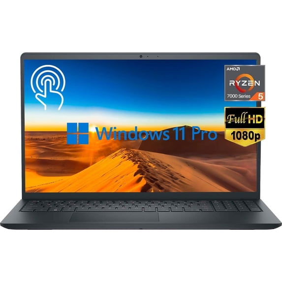 Dell Inspiron 17 Business Laptop, 17.3" FHD Touchscreen Display, AMD Ryzen 7 7530U(>i7-1255U), 64GB RAM, 4TB SSD, Numeric Keypad, Wi-Fi, Webcam, AMD Radeon Graphics, Windows 11 Pro
