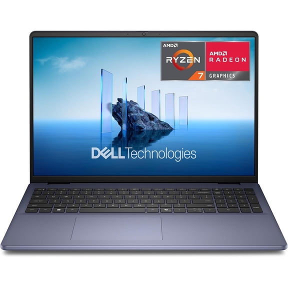 Dell 16 Laptop DC16256-16.0-inch 16:10 FHD+ Anti-Glare Non-Touch 300nits Display, AMD Ryzen 7 250, AMD Radeon Graphics, 16GB Memory, 1TB SSD, Backlit English Keyboard with Fingerprint Reader
