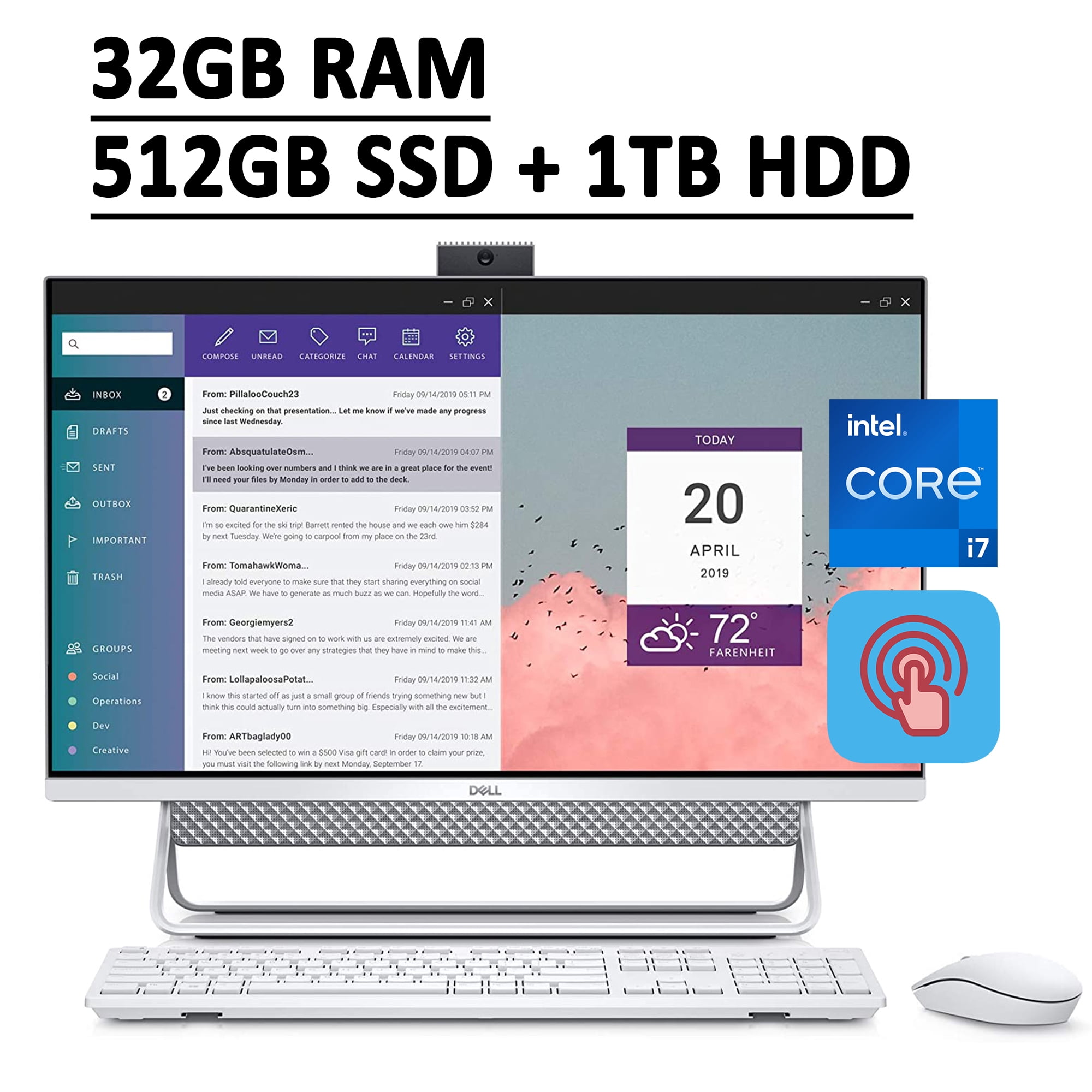 Dell Inspiron 27 7000 7700 All-in-One Desktop Computer 27" FHD ...