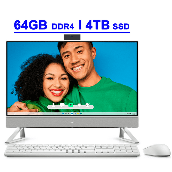 Dell Inspiron 27 7730 Premium AIO Desktop 27" FHD Touchscreen (99% sRGB) Intel 10-core Core 7 150U 64GB DDR4 4TB SSD GeForce MX570A USB-C Pop-up FHD Camera Wi-Fi 6E Win11