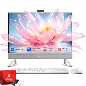 Dell 27" FHD All-in-One Desktop Computer, Intel Core 7 150U, 32GB RAM, 1TB SSD, Office 365 for the web, Windows 11 Pro