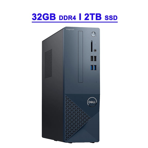 Dell Inspiron 3020S Premium Small Business Desktop Computer 13th Generation Intel 10-core i5-13400 Processor 32GB DDR4 2TB SSD Intel UHD Graphics 730 HDMI DisplayPort Bluetooth Win11 Black
