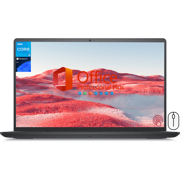 Dell Inspiron 3520 15.6" FHD Touchscreen Laptop - with Office Lifetime, Intel Core i5-1235U, Wi-Fi 6, Anti-Glare, Windows 11 Pro(16GB RAM | 512GB SSD)