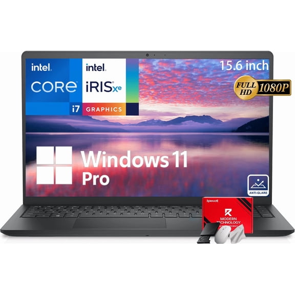 Dell Inspiron 3530 Touchscreen Laptop - Windows 11 Pro - 15.6" FHD Anti-Glare LED Backlit WVA Display - 13th Gen Intel i7-1355U - 16GB RAM | 1TB SSD - Intel Iris Xe Graphics - Wi-Fi 6 | Bluetooth