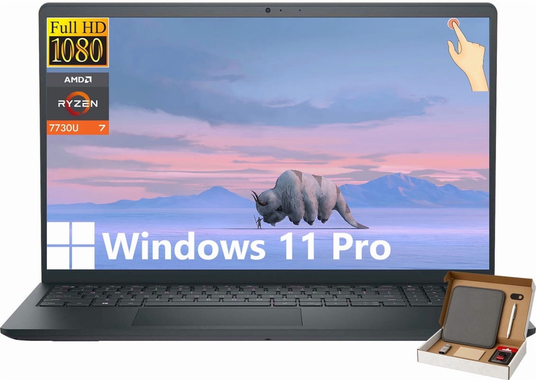 Dell Inspiron 3535 15.6" Touchscreen Laptop, 15" FHD Touchscreen Display, AMD Ryzen 7 7730U, 32GB RAM, 1TB SSD, Windows 11 Pro, Business & Student Laptop Computer