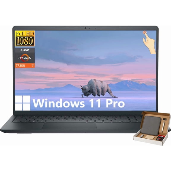 Dell Inspiron 3535 15.6" Touchscreen Laptop, 15" FHD Touchscreen Display, AMD Ryzen 7 7730U, 64GB RAM, 1TB SSD, Windows 11 Pro, Business & Student Laptop Computer