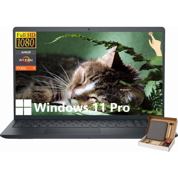Dell Inspiron 3535 Touchscreen Laptop - 15.6" FHD Display • AMD Ryzen 7 7730U(8-Core) • 32GB RAM • 1TB SSD • Windows 11 Pro