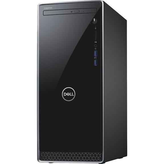 Dell Inspiron 3670 Desktop Computer - Intel Core i5-9400 - 8GB RAM - 1TB HDD - Mini-tower - Black with Silver Trim
