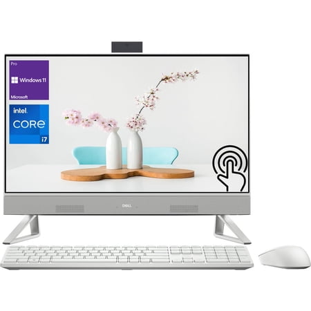Dell Inspiron 5000 Series 5420 All-in-One Desktop, 23.8"" FHD Touchscreen, Intel Core i7-1355U, 16GB RAM, 1TB PCIe SSD, IR Camera, SD Card Reader, Wi-Fi 6, Wireless KB & Mouse, Windows 11 Pro, White