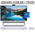 thumbnail image 1 of Dell Inspiron 7000 27" 1080p Touchscreen All-In-One Computer, Intel Core i7-1165G7, 32GB RAM, 1TB HD & 512GB SSD, Windows 10, Silver, 1 of 5