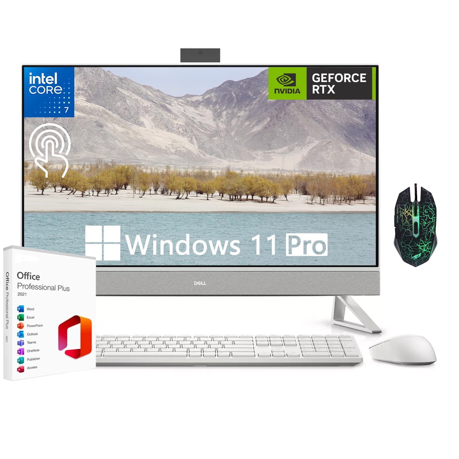Dell Inspiron 7730 All in One Desktop, 27 Inch FHD Touchscreen Desktop ...