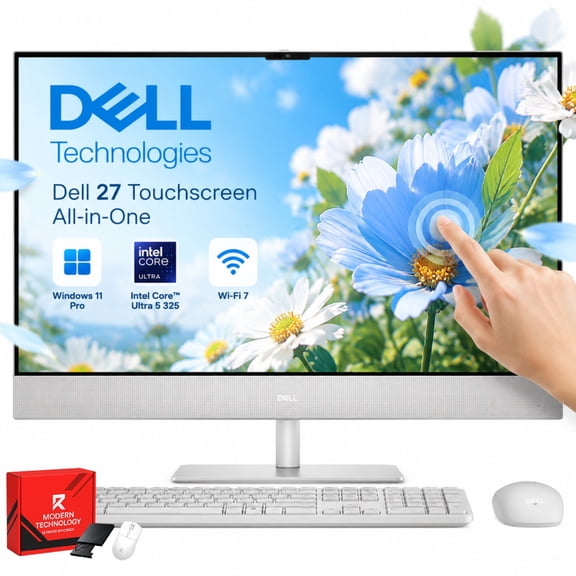 Dell 27" All in One Desktop PC, 27 Inch FHD Touch Screen, Intel Core Ultra 5 325, 32GB RAM, 1TB SSD, Windows 11 Pro, Copilot+ PC, Wi-Fi 7