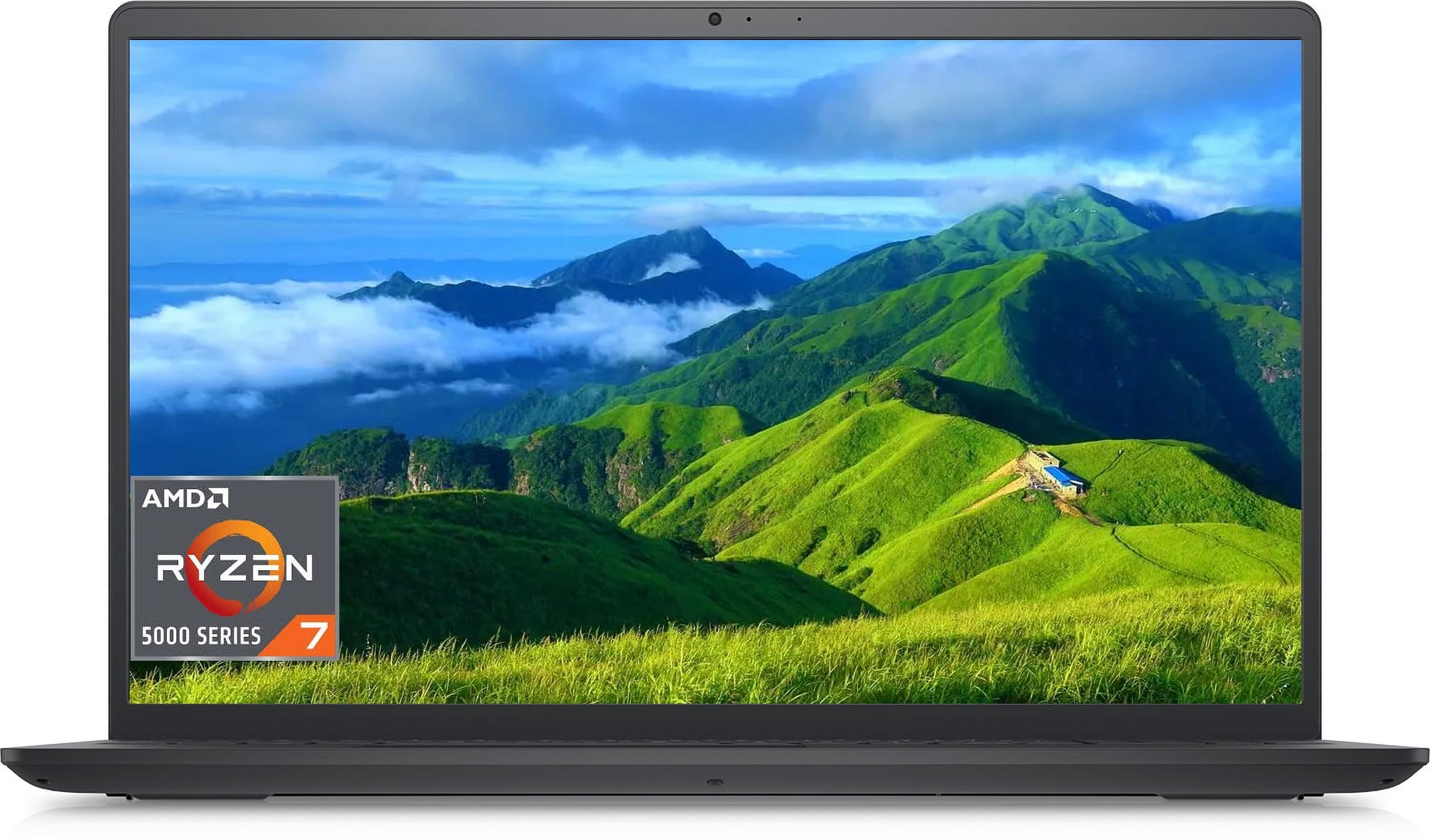 Dell Inspiron Laptop, 15.6" FHD Display, AMD Ryzen 7 5825U, 16GB DDR4 RAM, 1TB SSD, AMD Radeon Graphics, Wi-Fi, Webcam, HDMI, Windows 11 Home, Carbon Black - image 1 of 7