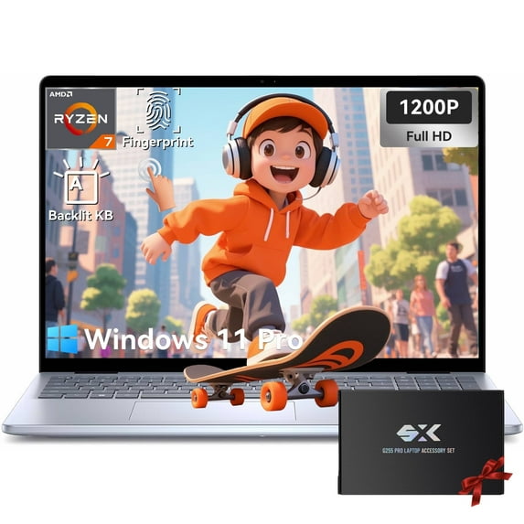 Dell Inspiron Touchscreen Laptop - 16" FHD+ Display • AMD Ryzen 7 8840U • 16GB DDR5 • 1TB SSD • Backlit KB • Fingerprint Reader • Windows 11 Pro • w/Accessories