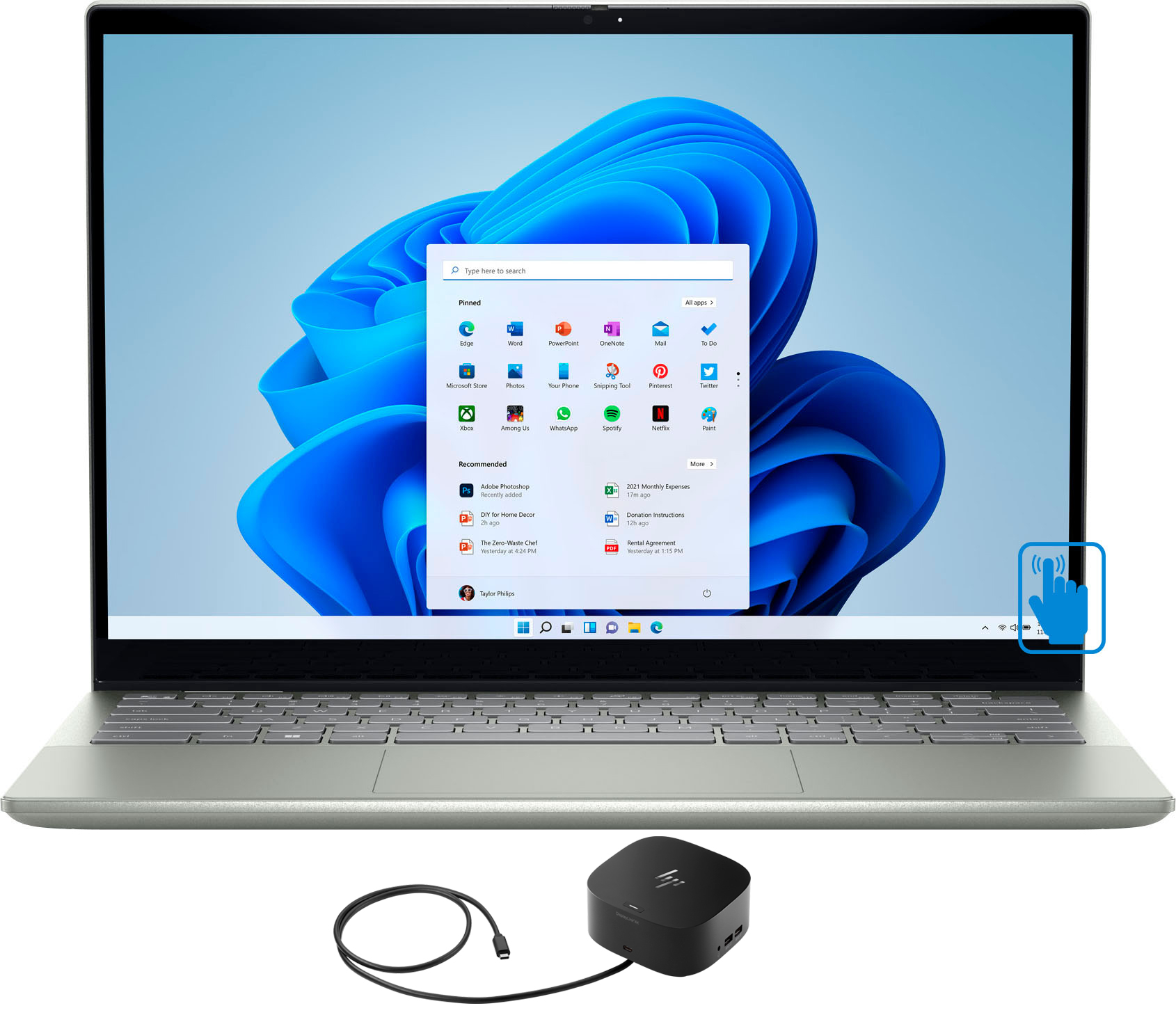 Amd Radeon Entertainment Dell Inspiron i7425 Home/Entertainment 2-in-1 Laptop (AMD Ryzen 7 5825U ...