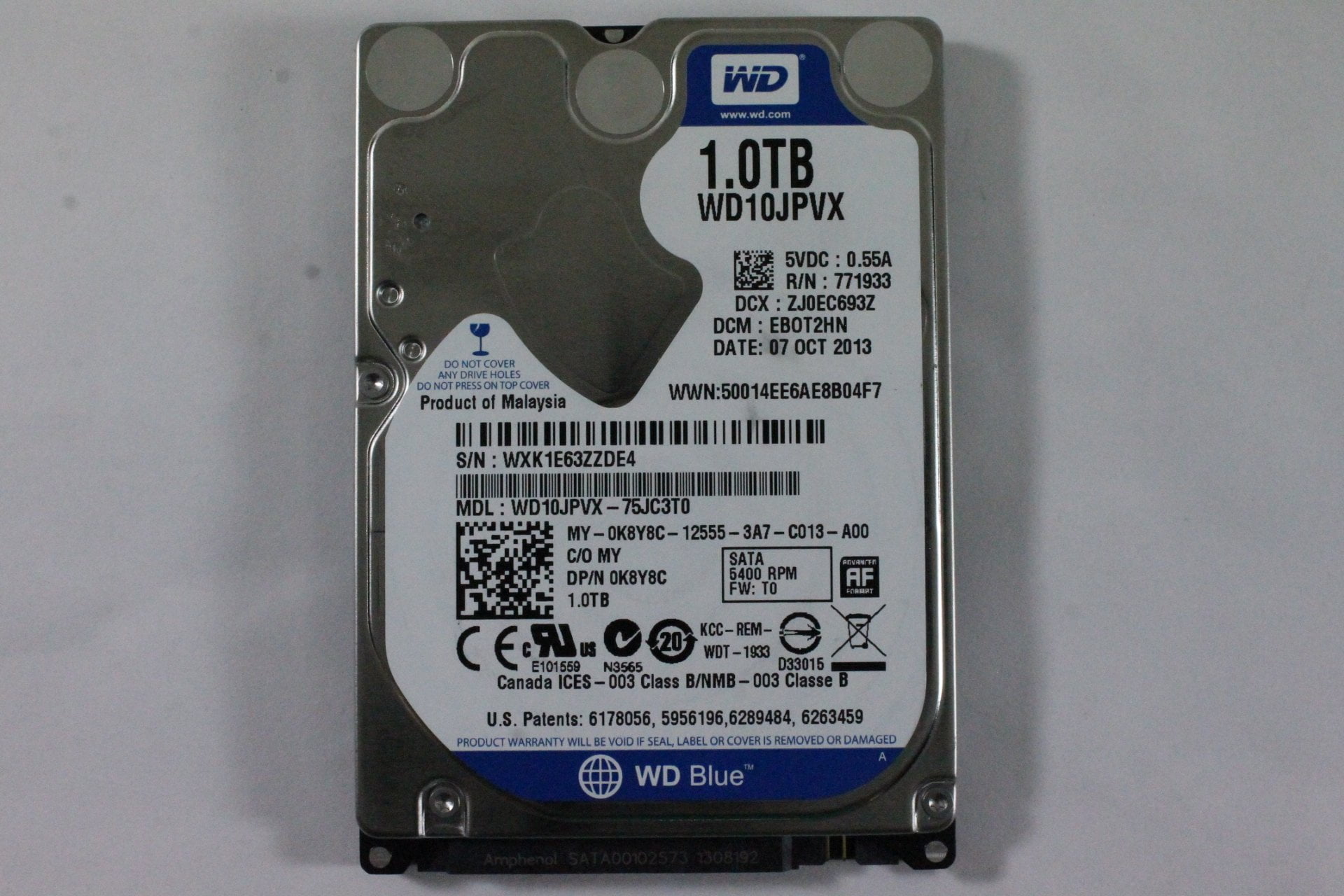 Dell K8Y8C WD10JPVX 2.5" SATA 1000GB 5400 Western Digital Laptop Hard Drive Latitude E6420