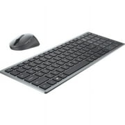 Dell KM7120W Keyboard & Mouse - Scissors Wireless Bluetooth/RF 2.40 GHz Keyboard - Titan Gray - Wireless Bluetooth/RF Mouse - Optical - 1600 dpi - Titan Gray - Volume Up, Volume Down, Multimedia, S...