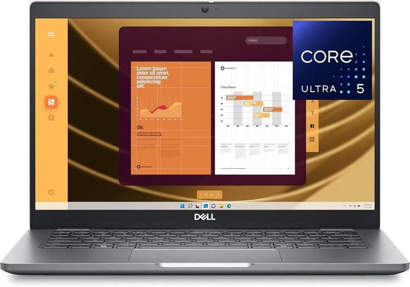 Dell Latitude 5350 Multi-Touch 2-in-1 Laptop 13.3" FHD, Intel Core Ultra 5-135U, 32GB RAM, 1TB NVMe SSD, Webcam, AX Wi-Fi, BT, Backlit Keyboard, Thunderbolt, HDMI, USB C, Windows 11 Pro Notebook Grey