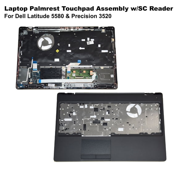 Dell Latitude 5580 / Precision 3520 Palmrest Touchpad with Smart Card Reader P9JJV
