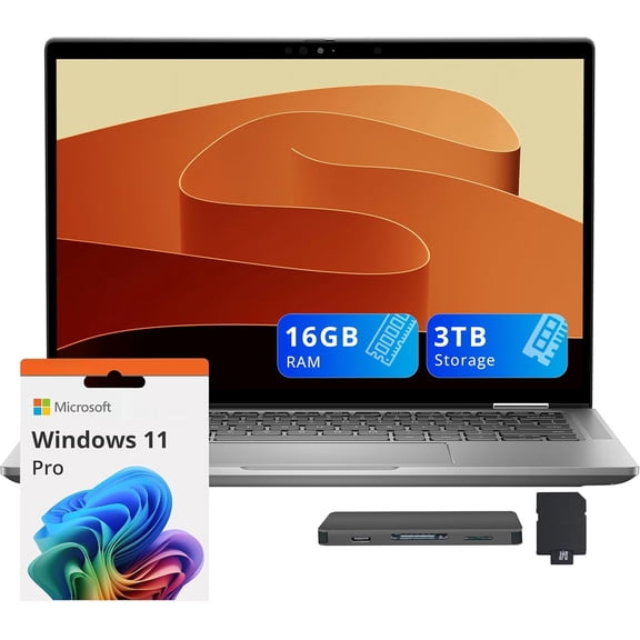 Dell Latitude 7450 Ultra Lightweight 14" FHD+ Business Laptop, Intel Ultra 7 165H, 16GB RAM, 3TB Storage (2TB SSD+1TB Docking Station), Intel Xe LPG Graphics, Backlit Keyboard, Win 11 Pro, Gray